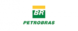 Logo da Petrobras. Símbolo BR em destaque nas cores amarelo, branco e verde. Abaixo do símbolo está escrito “PETROBRAS” na cor verde.